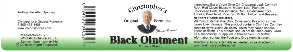 Black Drawing Ointment - 2 oz. - Christopher's Herb Shop