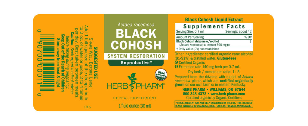 Herb Pharm® Black Cohosh - 1oz - Christopher's Herb Shop