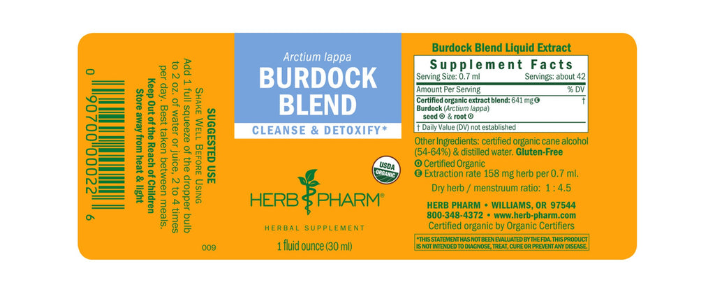 Herb Pharm® Burdock Blend - 1 oz - Christopher's Herb Shop