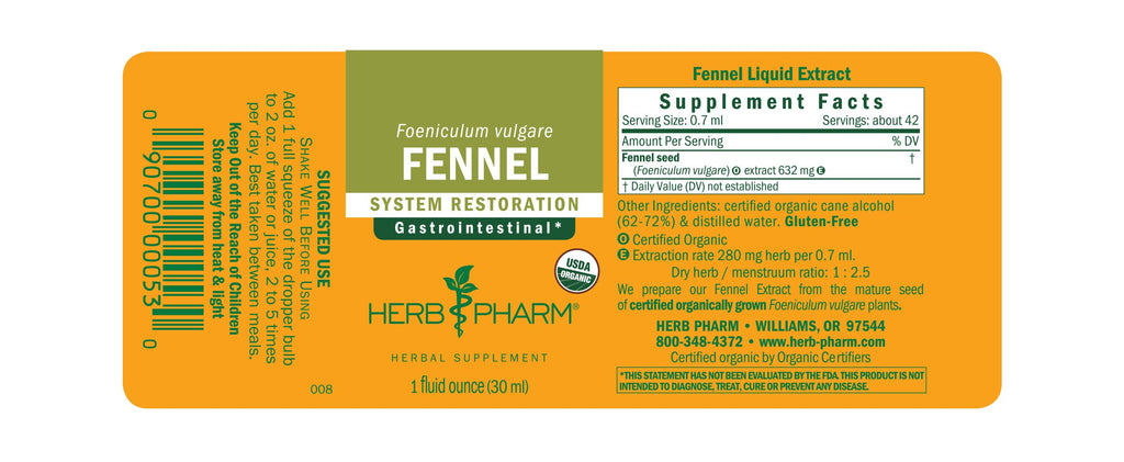 Herb Pharm® Fennel - 1 oz - Christopher's Herb Shop