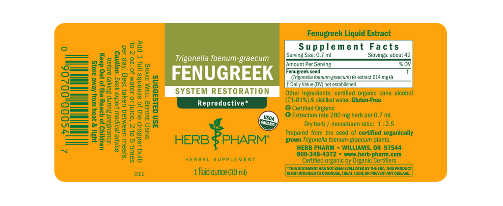 Herb Pharm® Fenugreek - 1oz - Christopher's Herb Shop