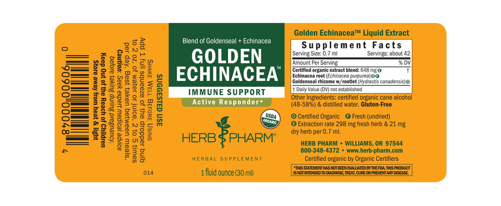 Herb Pharm® Golden Echinacea™ - 1 oz - Christopher's Herb Shop