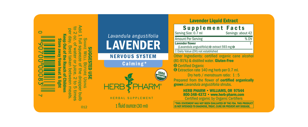 Herb Pharm® Lavender - 1 oz - Christopher's Herb Shop