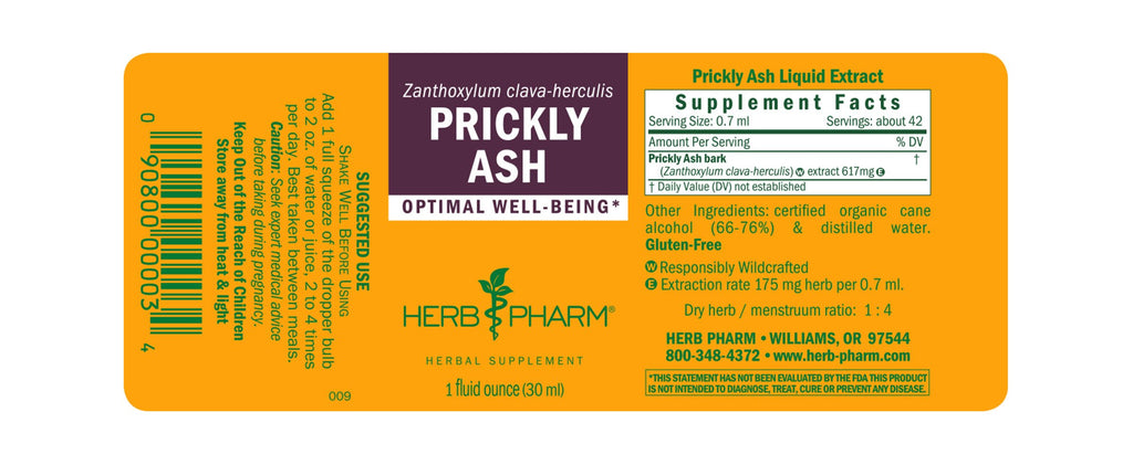 Herb Pharm® Prickly Ash - 1 oz - Christopher's Herb Shop