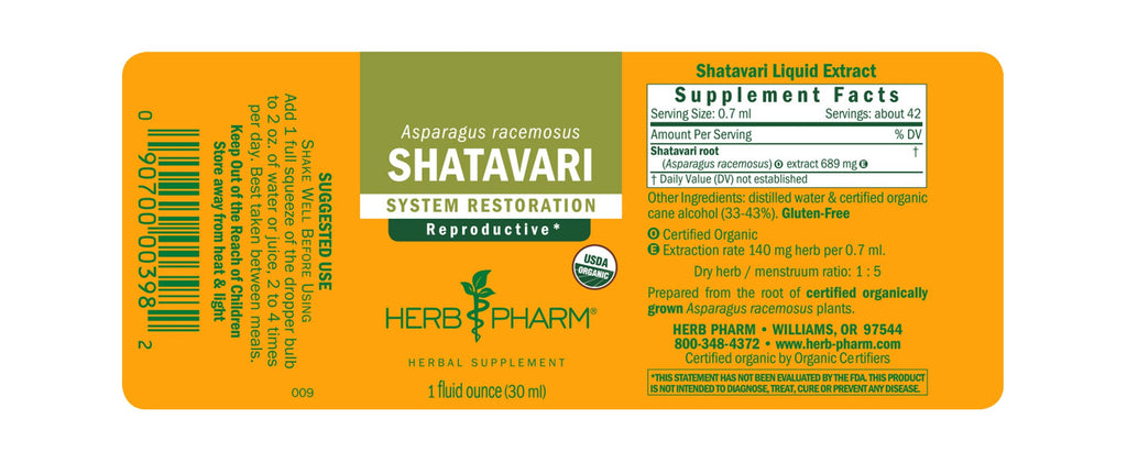 Herb Pharm® Shatavari - 1 oz - Christopher's Herb Shop
