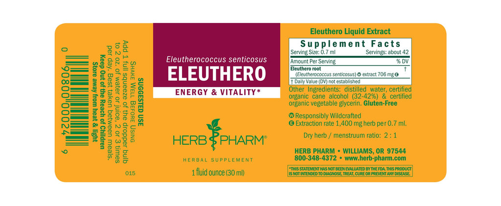 Herb Pharm® Eleuthero - 1 oz - Christopher's Herb Shop