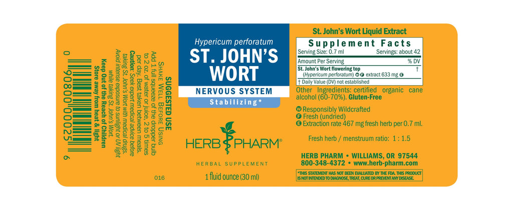 Herb Pharm® St. John’s Wort - 1 oz - Christopher's Herb Shop