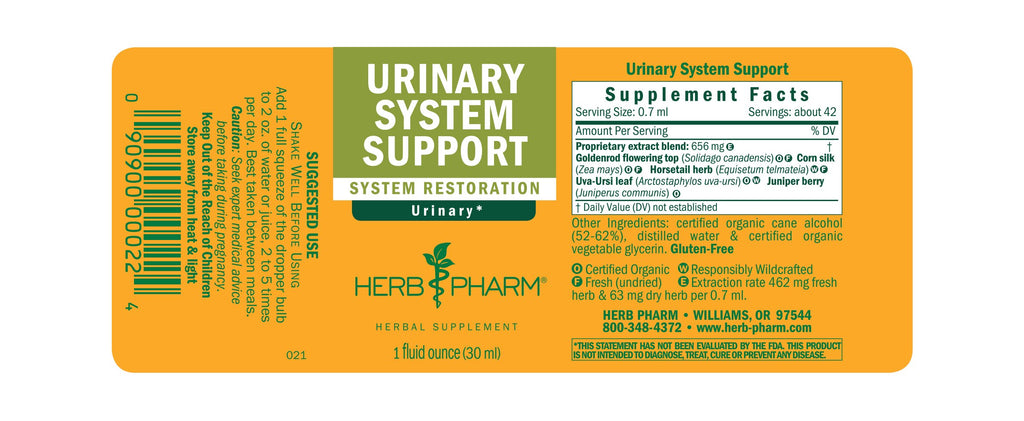 Herb Pharm® Urinary System Support - 1 oz - Christopher's Herb Shop