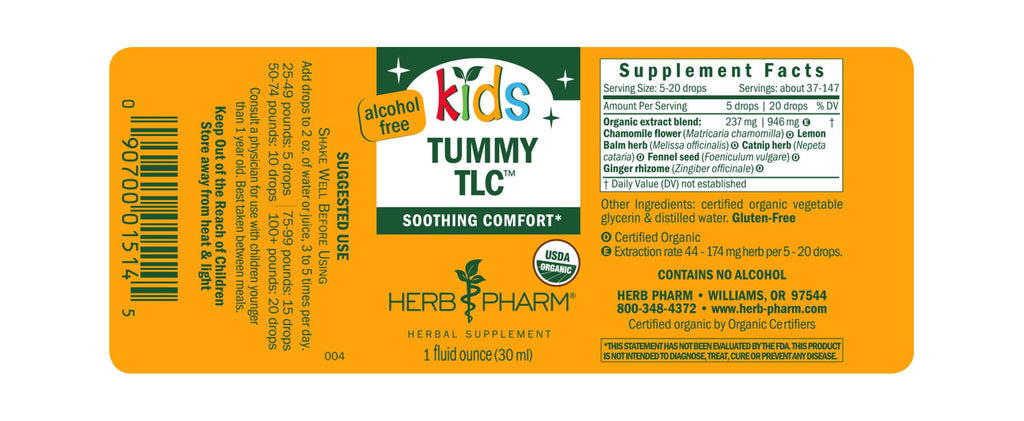Herb Pharm® Kids Tummy TLC™ - 1 oz - Christopher's Herb Shop