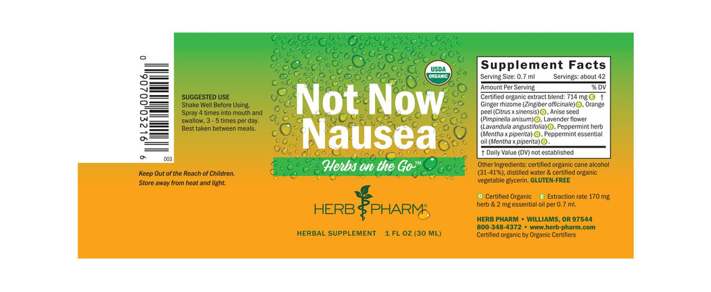 Herb Pharm® Herbs on the Go: Not Now Nausea™ - Christopher's Herb Shop