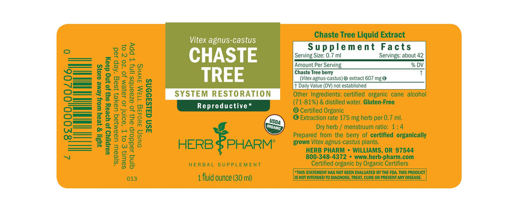 Herb Pharm® Chaste Tree Berry - 1 oz - Christopher's Herb Shop