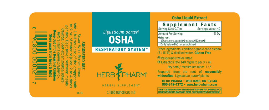 Herb Pharm® Osha - 1 oz - Christopher's Herb Shop
