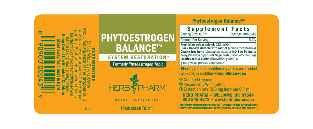 Herb Pharm® Phytoestrogen Balance™ - 1 oz - Christopher's Herb Shop