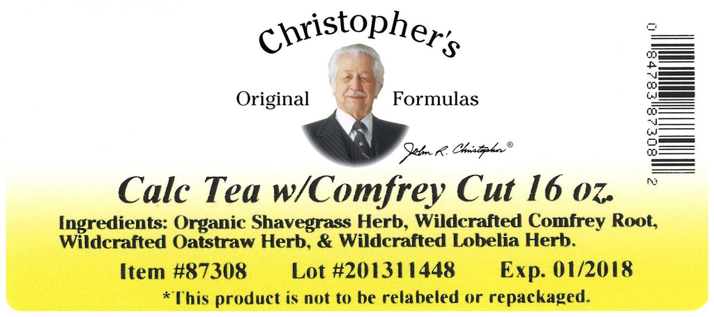 Calc Tea w/ Comfrey (Herbal Calcium Formula) - Bulk 1 lb. Cut - Christopher's Herb Shop
