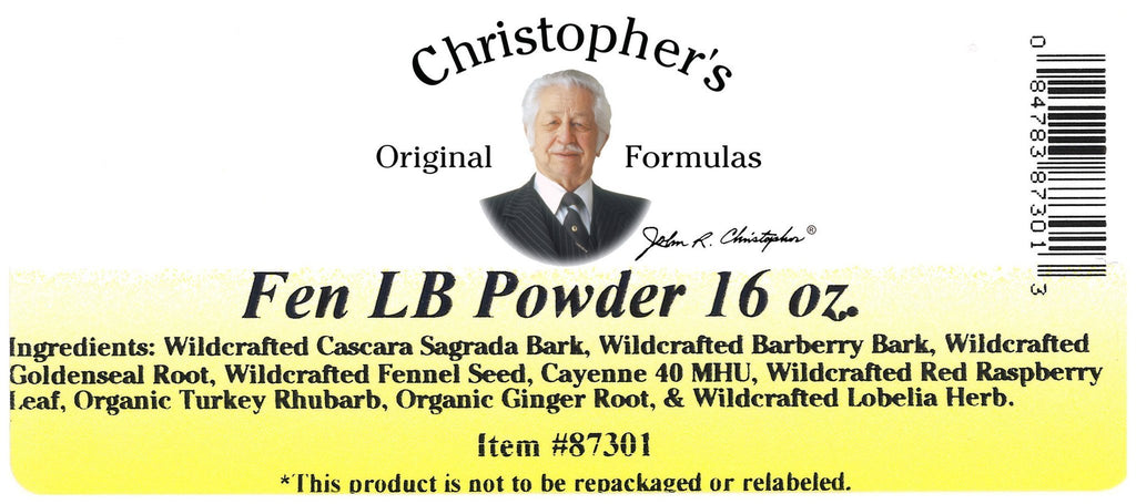 Fen LB (Lower Bowel Formula) -  Bulk 1 lb. Powder - Christopher's Herb Shop