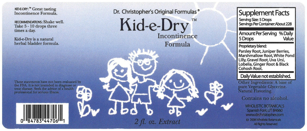 Kid-E-Dry - 2 oz. Glycerine Extract - Christopher's Herb Shop
