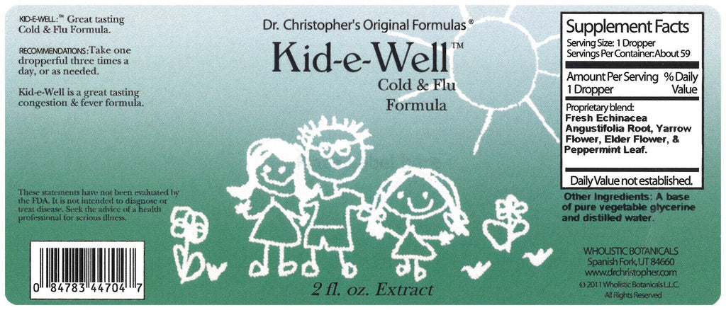 Kid-E-Well - 2 oz. Glycerine Extract - Christopher's Herb Shop