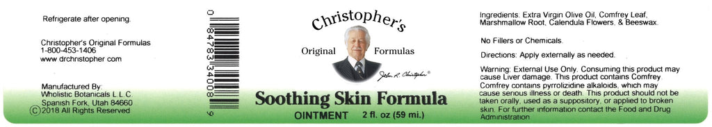 Soothing Skin Formula- 2 oz. - Christopher's Herb Shop