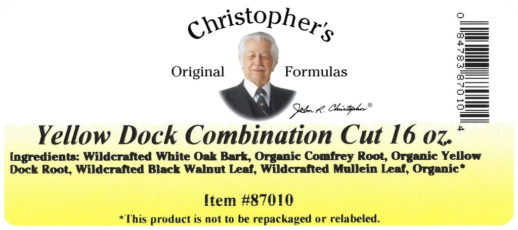 Yellow Dock Combination (Herbal Iron) - Bulk 1 lb. Cut - Christopher's Herb Shop