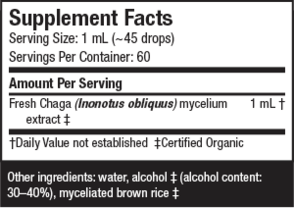 Host Defense® Chaga Extract - 1 oz - Christopher's Herb Shop