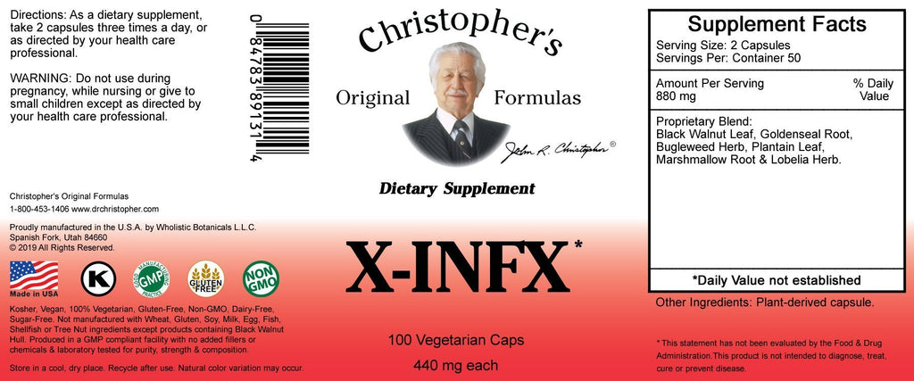 X-INFX Formula - 100 Capsules - Christopher's Herb Shop